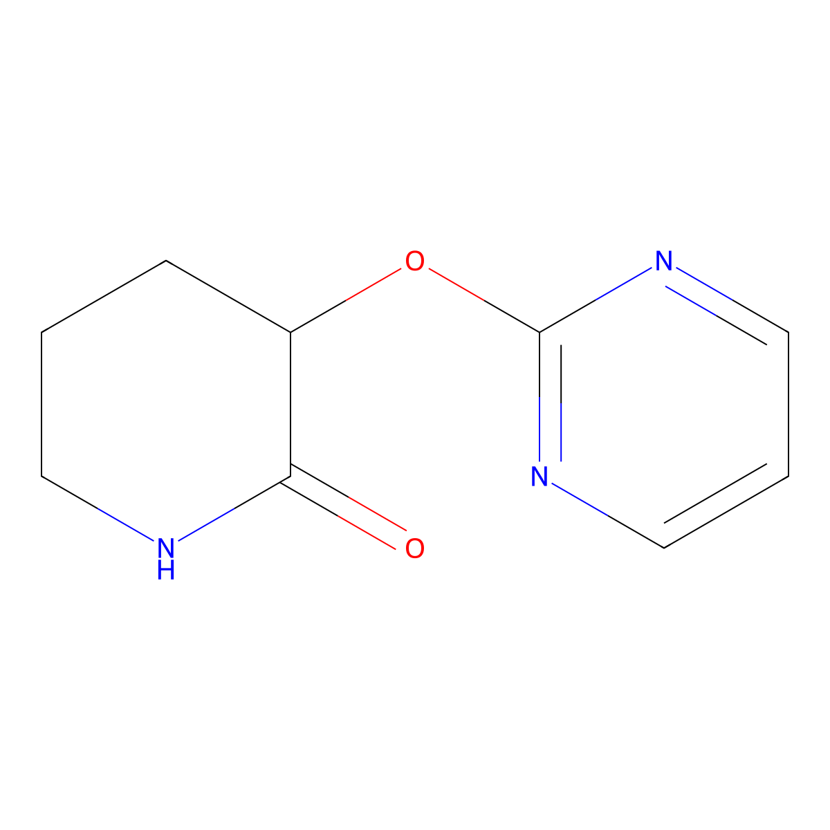3-(Pyrimidin-2-yloxy)piperidin-2-one molecular structure, CAS 2200688-17-9