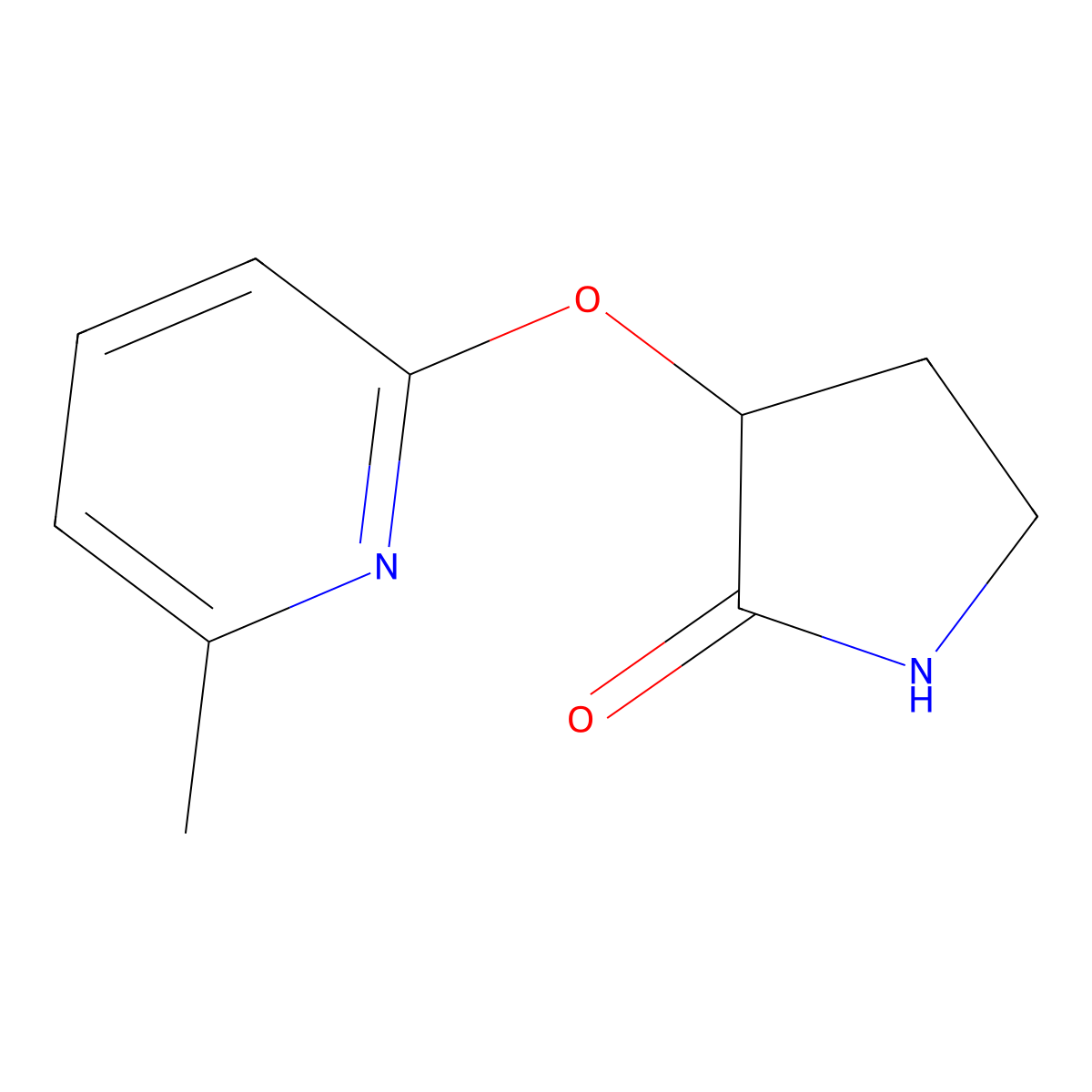 3-[(6-Methylpyridin-2-yl)oxy]pyrrolidin-2-one molecular structure, CAS 2200689-31-0