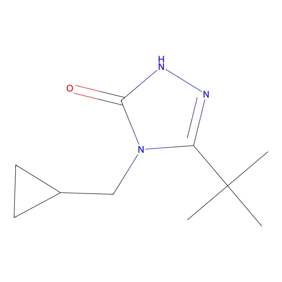 3-tert-butyl-4-(cyclopropylmethyl)-4,5-dihydro-1H-1,2,4-triazol-5-one molecular structure, CAS 2200689-48-9