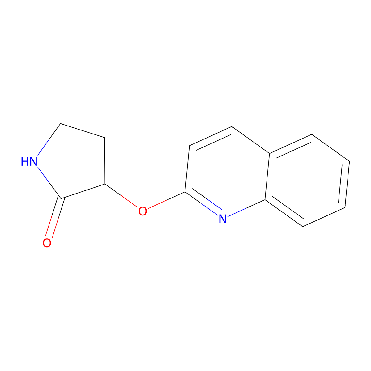 3-(Quinolin-2-yloxy)pyrrolidin-2-one molecular structure, CAS 2200697-07-8