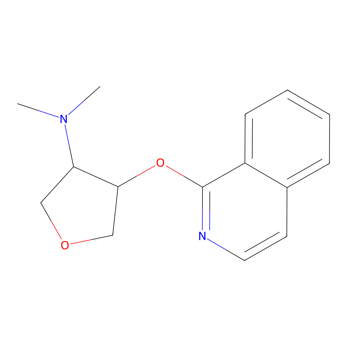 4-(isoquinolin-1-yloxy)-N,N-dimethyloxolan-3-amine molecular structure, CAS 2200697-90-9
