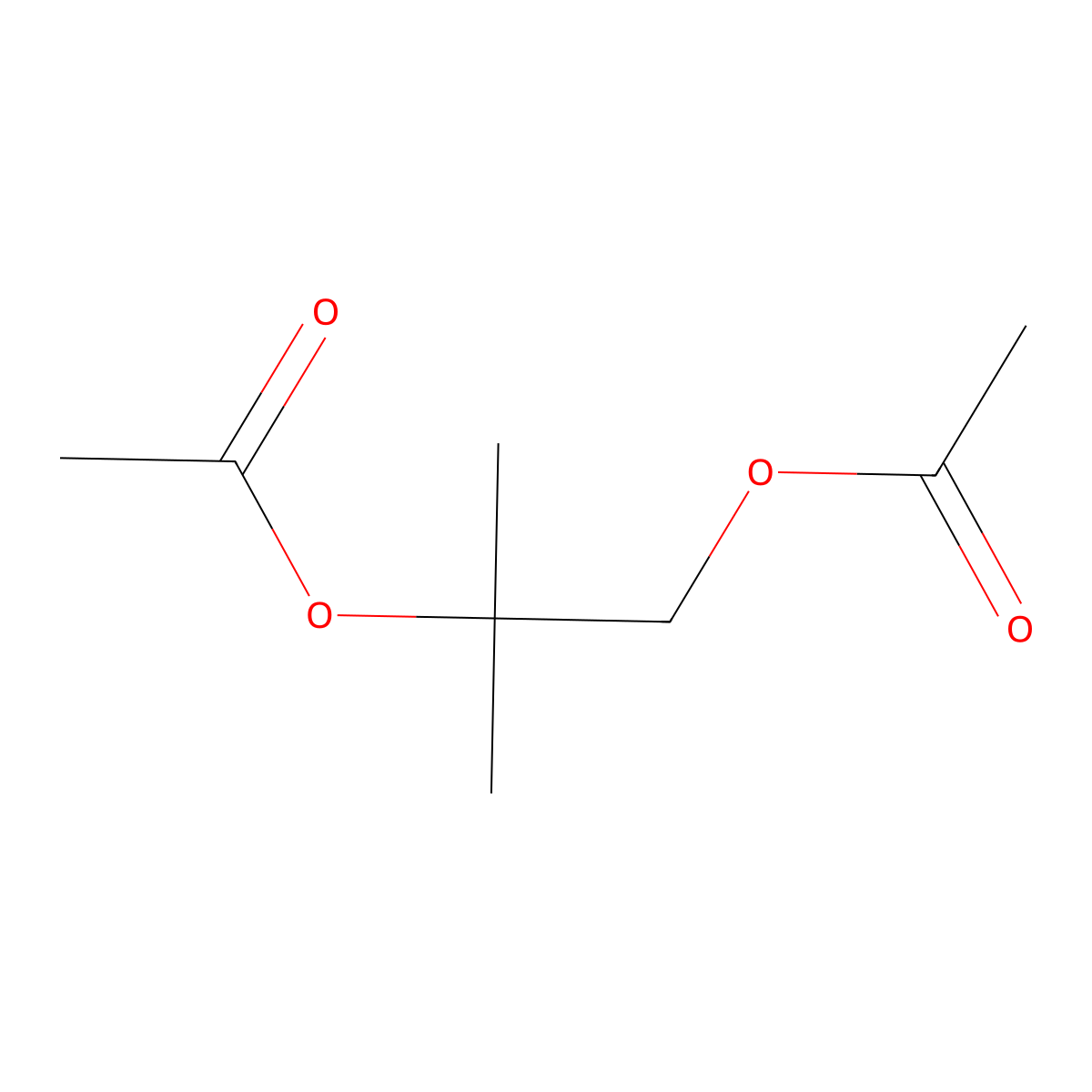2-Methylpropylene diacetate molecular structure, CAS 22007-58-5