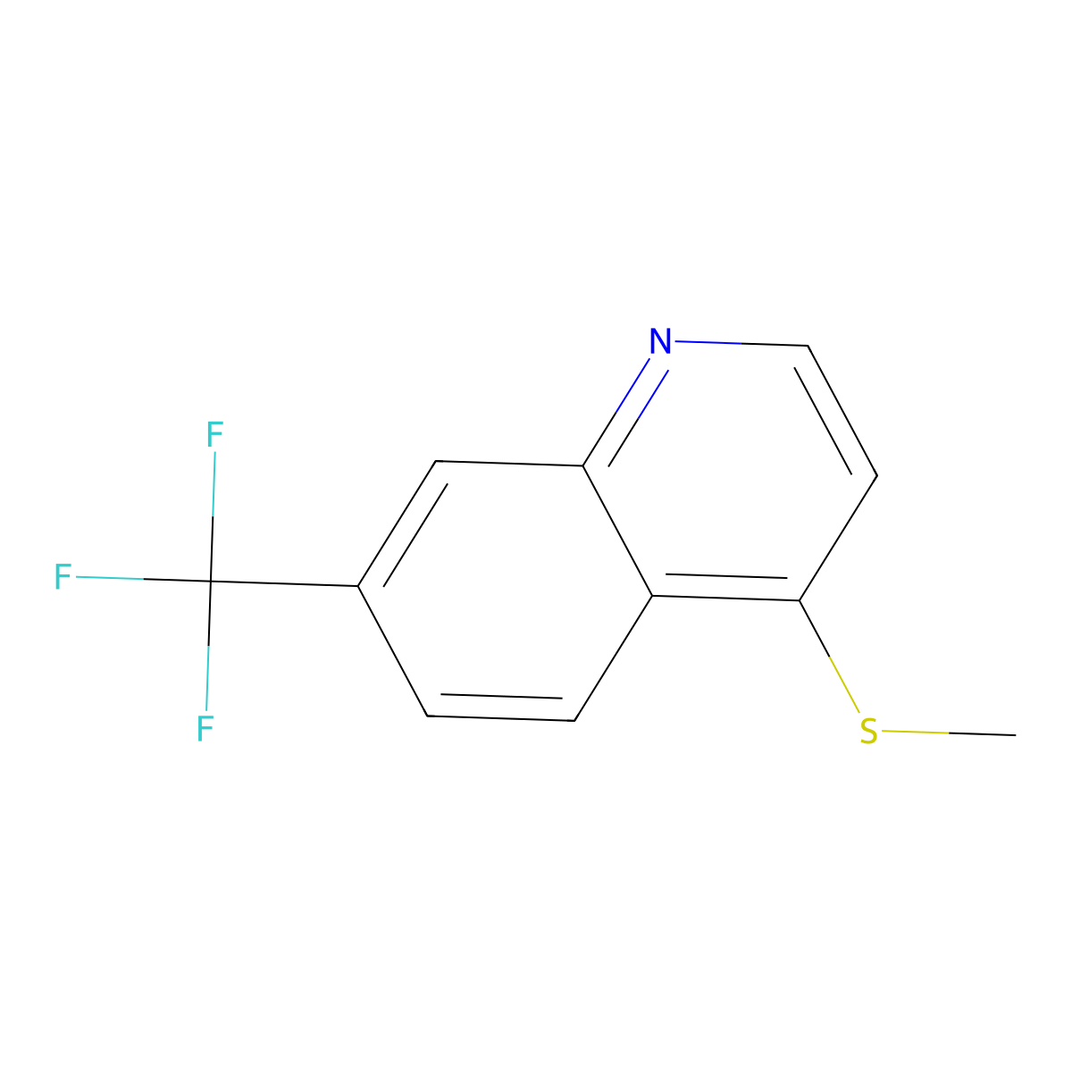 4-Methylsulfanyl-7-(trifluoromethyl)quinoline molecular structure, CAS 220072-35-5
