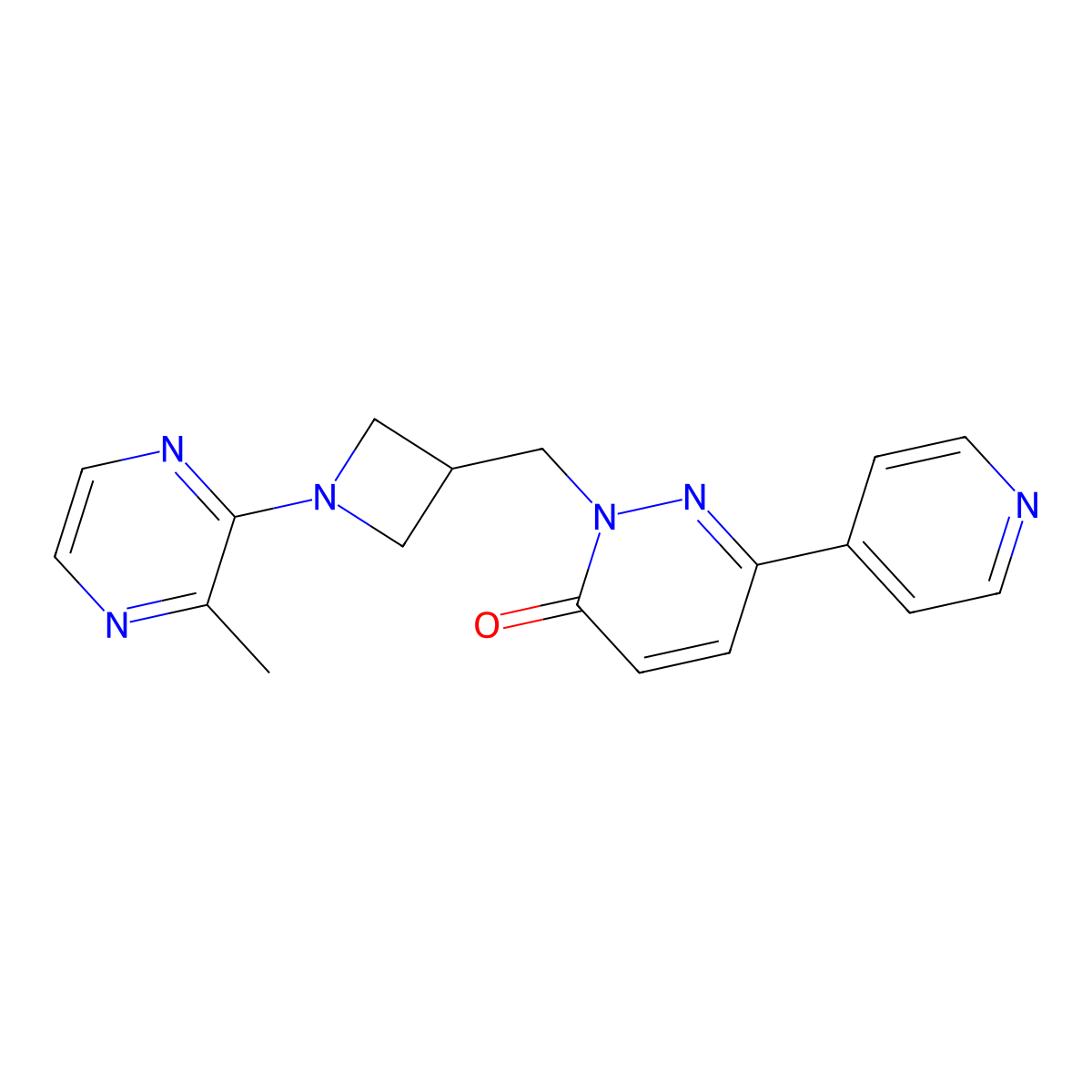 2-{[1-(3-Methylpyrazin-2-yl)azetidin-3-yl]methyl}-6-(pyridin-4-yl)-2,3-dihydropyridazin-3-one molecular structure, CAS 2200775-91-1