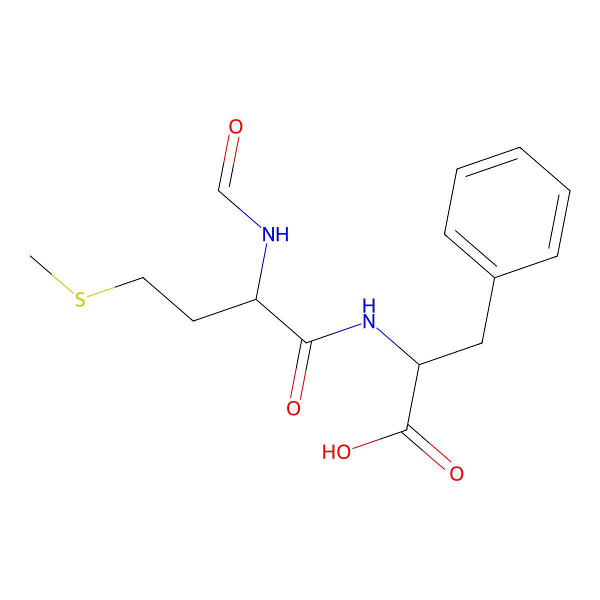 N-Formylmethionylphenylalanine molecular structure, CAS 22008-60-2