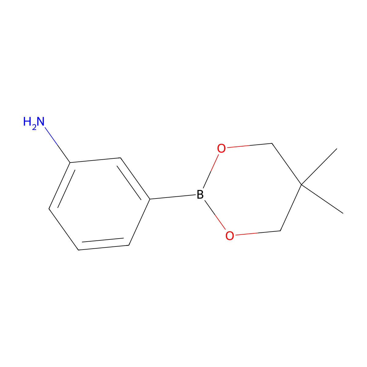 3-(5,5-Dimethyl-1,3,2-dioxaborinan-2-yl)aniline molecular structure, CAS 220080-93-3