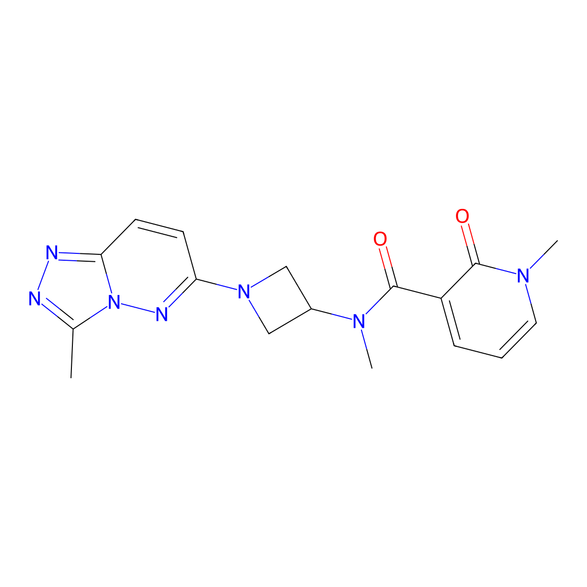 N,1-dimethyl-N-(1-{3-methyl-[1,2,4]triazolo[4,3-b]pyridazin-6-yl}azetidin-3-yl)-2-oxo-1,2-dihydropyridine-3-carboxamide molecular structure, CAS 2200853-74-1