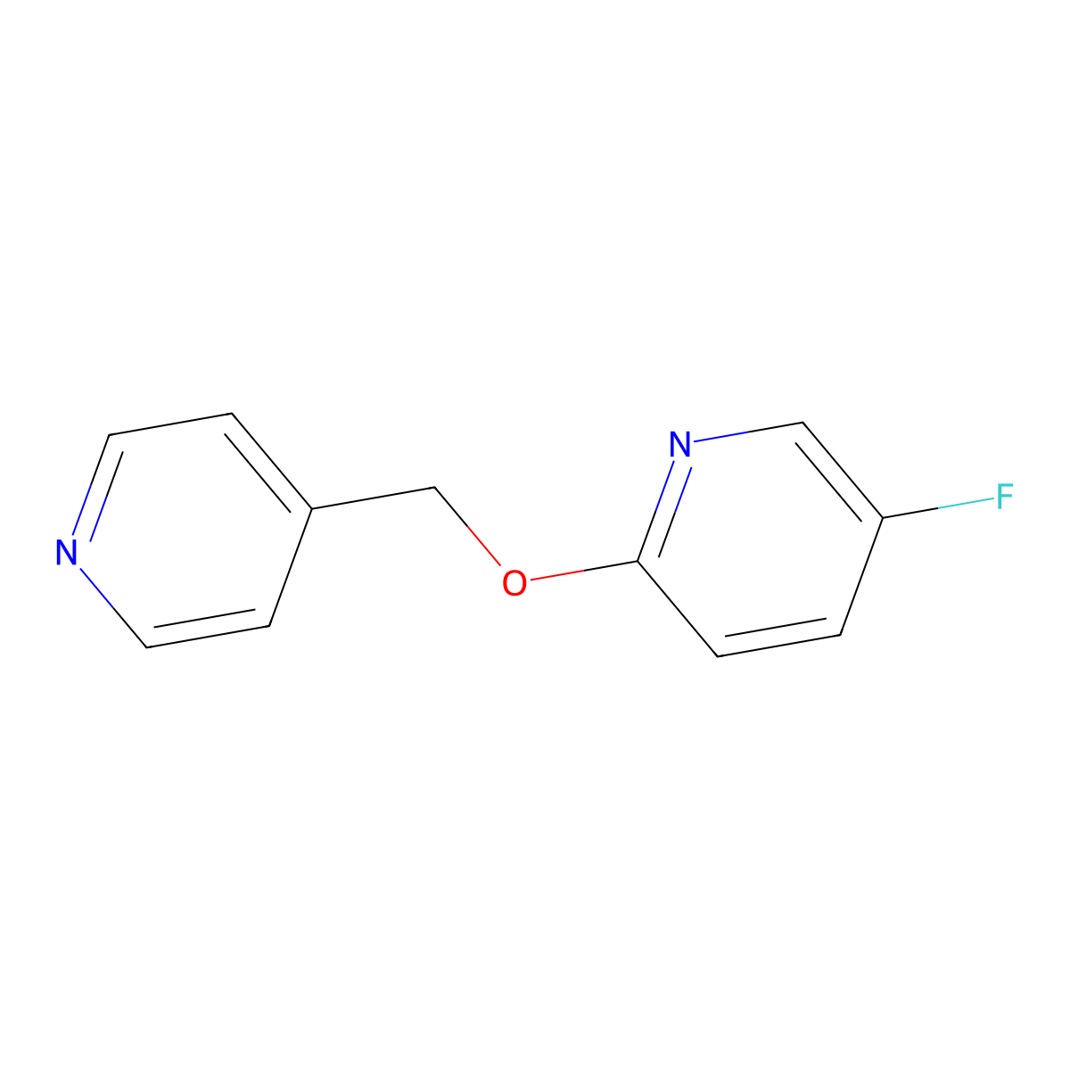 5-Fluoro-2-[(pyridin-4-yl)methoxy]pyridine molecular structure, CAS 2200853-87-6