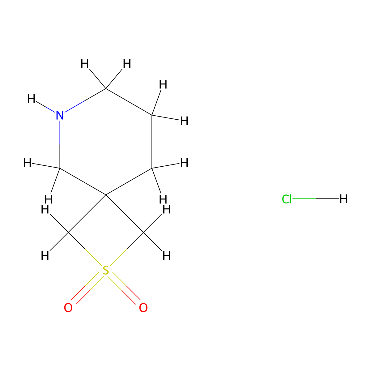 2Lambda6-thia-6-azaspiro[3.5]nonane-2,2-dione hydrochloride molecular structure, CAS 2200861-77-2
