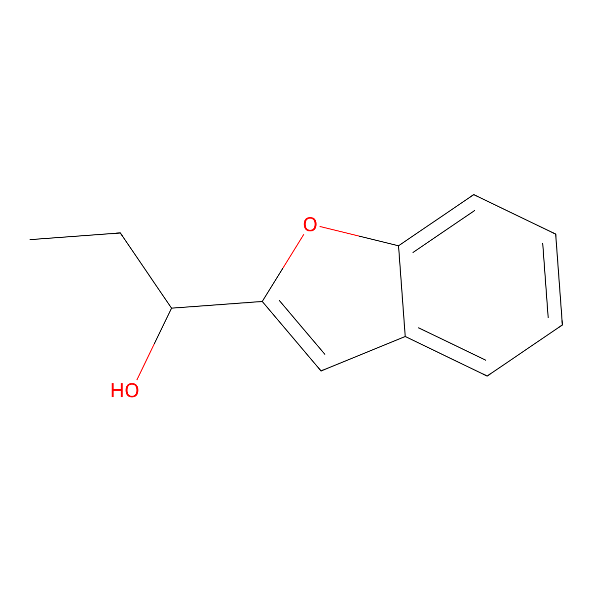1-(BenZofuran-2-yl)propan-1-ol molecular structure, CAS 220087-23-0