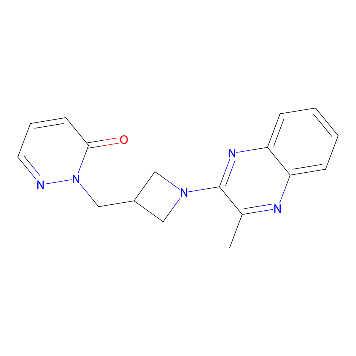 2-{[1-(3-Methylquinoxalin-2-yl)azetidin-3-yl]methyl}-2,3-dihydropyridazin-3-one molecular structure, CAS 2200930-08-9