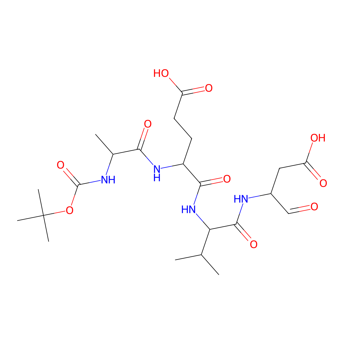 Boc-aevd-cho molecular structure, CAS 220094-15-5