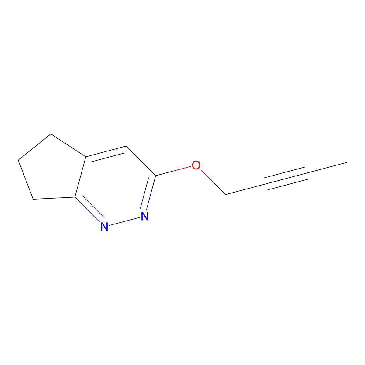 3-(but-2-yn-1-yloxy)-5H,6H,7H-cyclopenta[c]pyridazine molecular structure, CAS 2200965-69-9