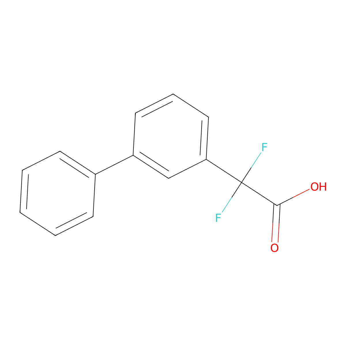 2,2-Difluoro-2-(3-phenylphenyl)acetic acid molecular structure, CAS 220099-07-0