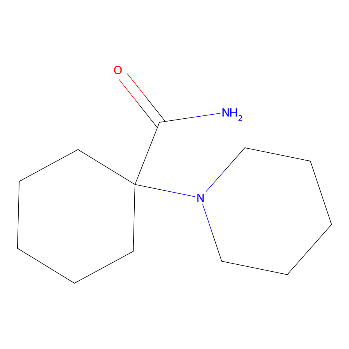 1-(Piperidin-1-yl)cyclohexanecarboxamide molecular structure, CAS 2201-13-0