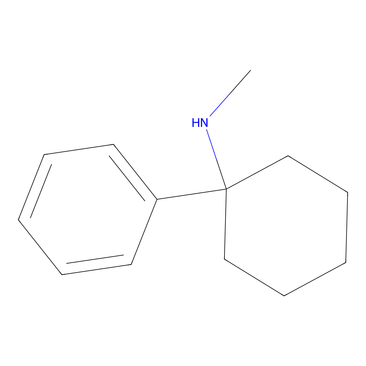 N-Methyl-1-phenylcyclohexylamine molecular structure, CAS 2201-16-3