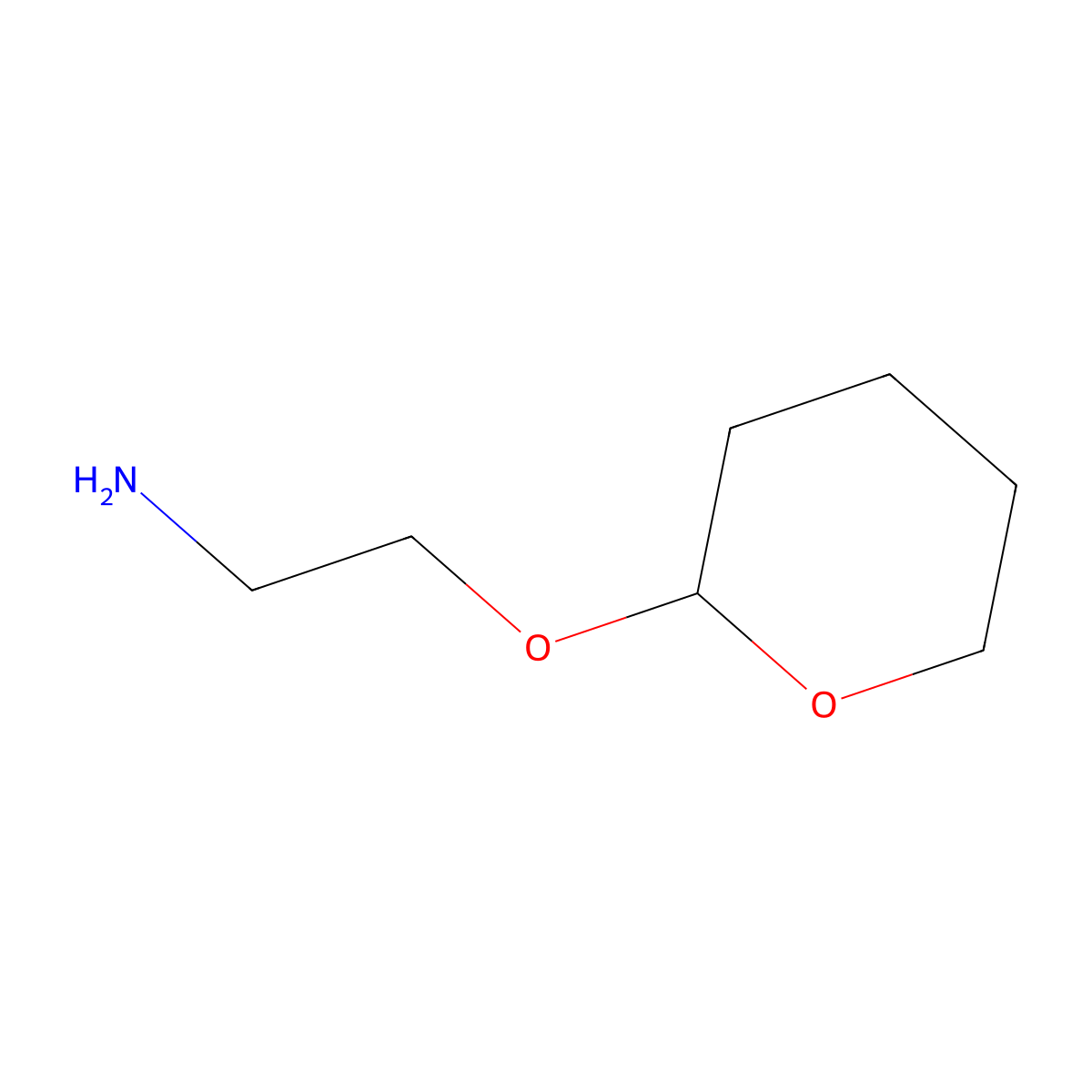 2-(Tetrahydro-pyran-2-yloxy)-ethylamine molecular structure, CAS 2201-20-9