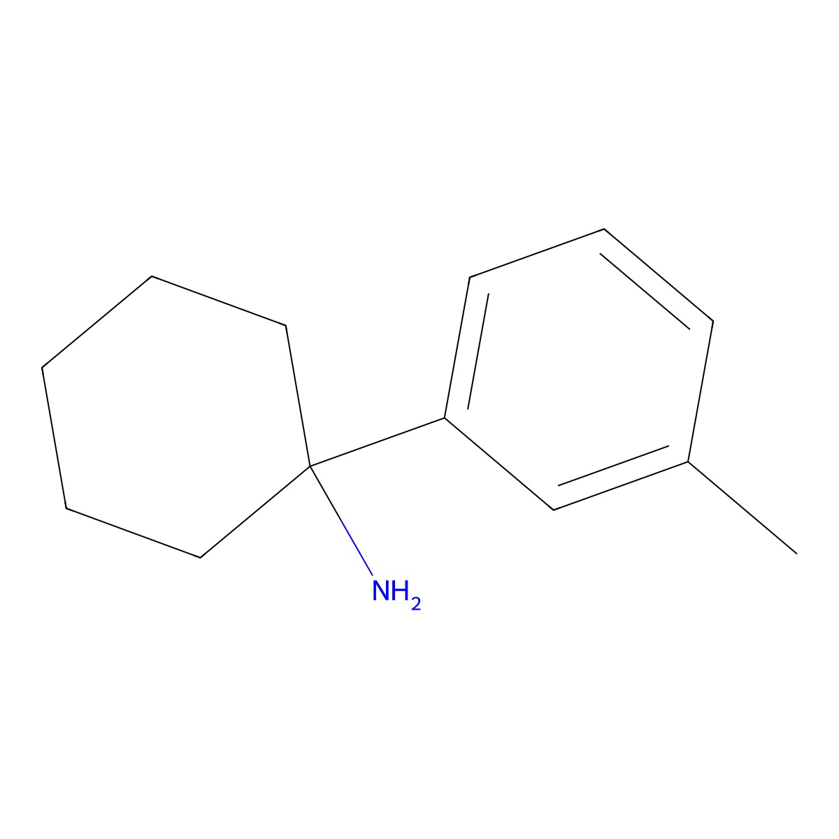 1-(3-Methylphenyl)cyclohexanamine molecular structure, CAS 2201-28-7