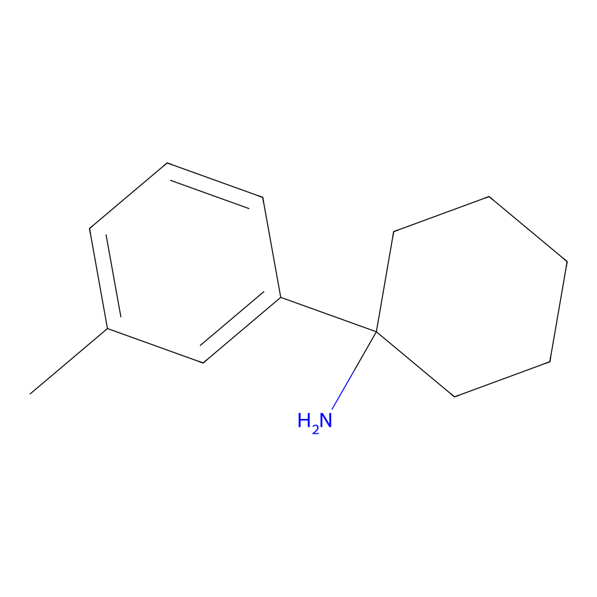 1-(3-Methylphenyl)cyclohexanamine molecular structure, CAS 2201-28-7