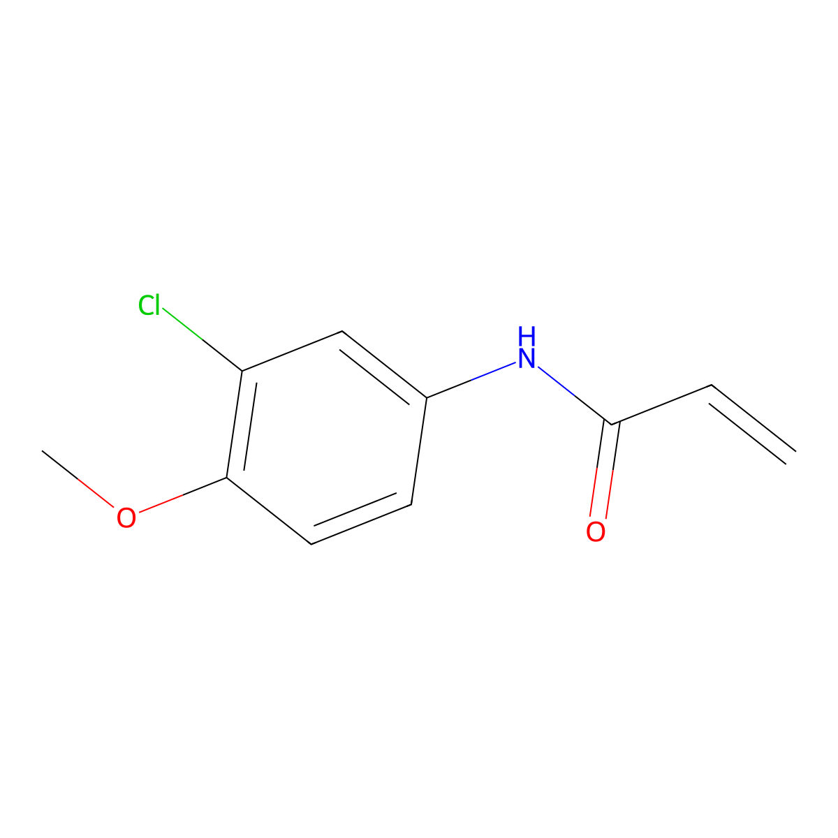 N-(3-chloro-4-methoxyphenyl)prop-2-enamide molecular structure, CAS 22010-03-3
