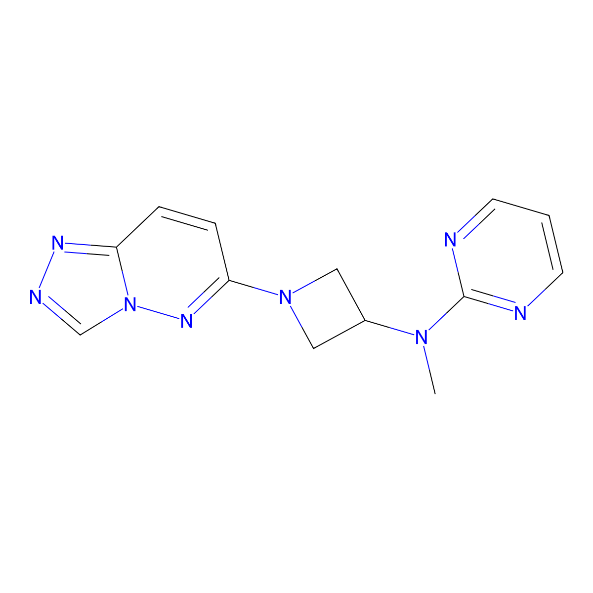 N-methyl-N-(1-{[1,2,4]triazolo[4,3-b]pyridazin-6-yl}azetidin-3-yl)pyrimidin-2-amine molecular structure, CAS 2201015-46-3