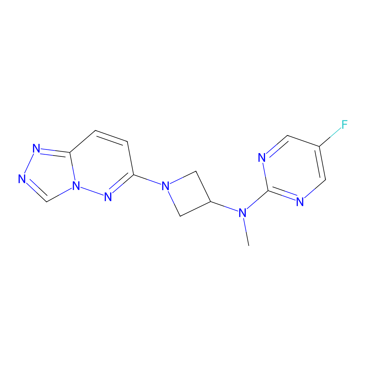 5-fluoro-N-methyl-N-(1-{[1,2,4]triazolo[4,3-b]pyridazin-6-yl}azetidin-3-yl)pyrimidin-2-amine molecular structure, CAS 2201015-48-5