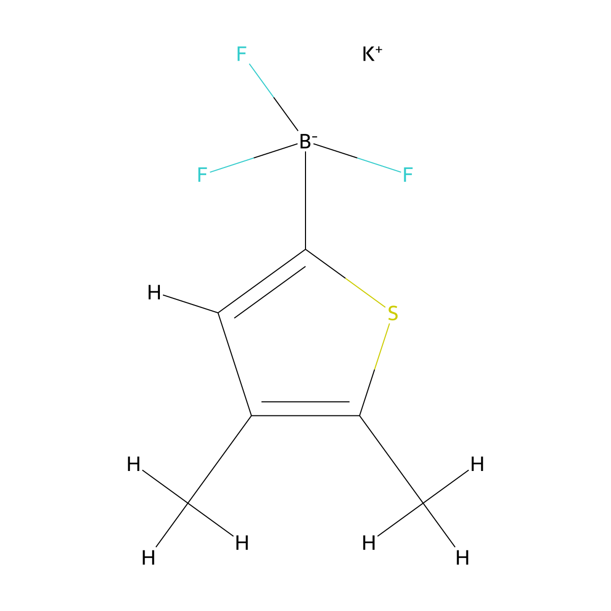 Potassium (4,5-dimethylthiophen-2-yl)trifluoroboranuide molecular structure, CAS 2201050-57-7