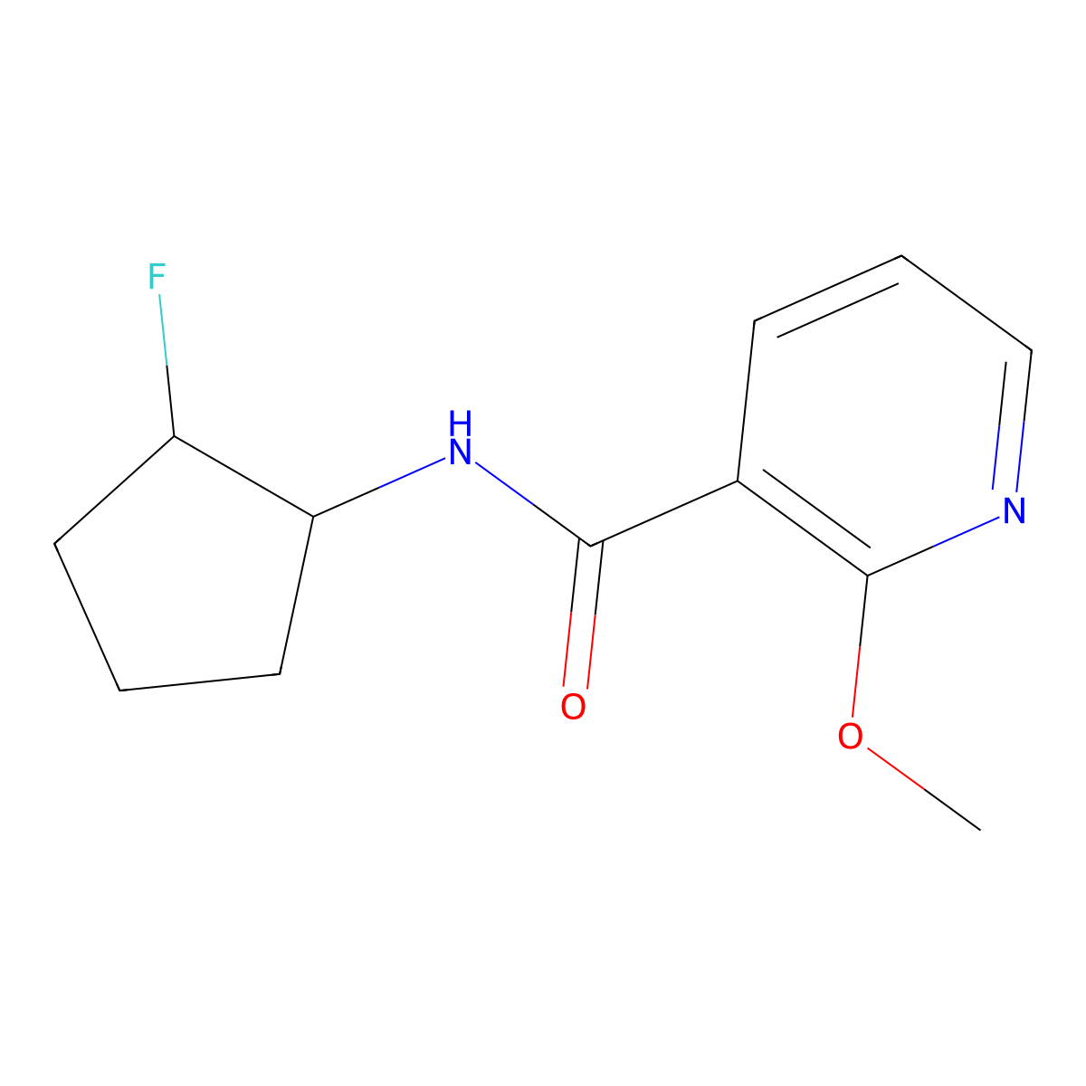 N-(2-fluorocyclopentyl)-2-methoxypyridine-3-carboxamide molecular structure, CAS 2201062-90-8