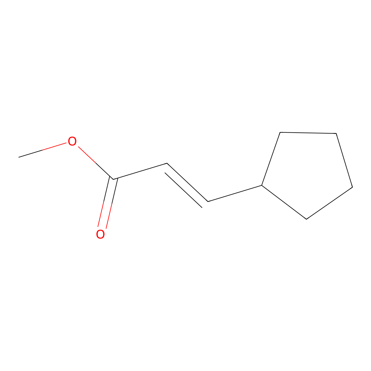 Methyl 3-cyclopentylprop-2-enoate molecular structure, CAS 2201065-90-7