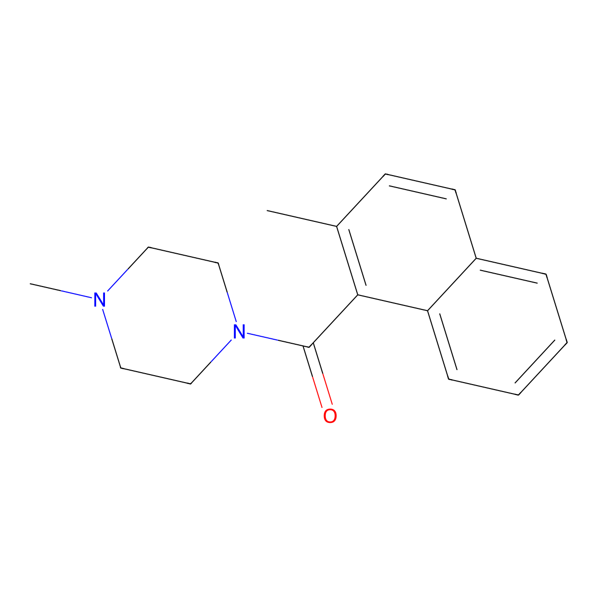 (2-Methyl-1-naphthalenyl)(4-methyl-1-piperazinyl)methanone molecular structure, CAS 2201084-06-0