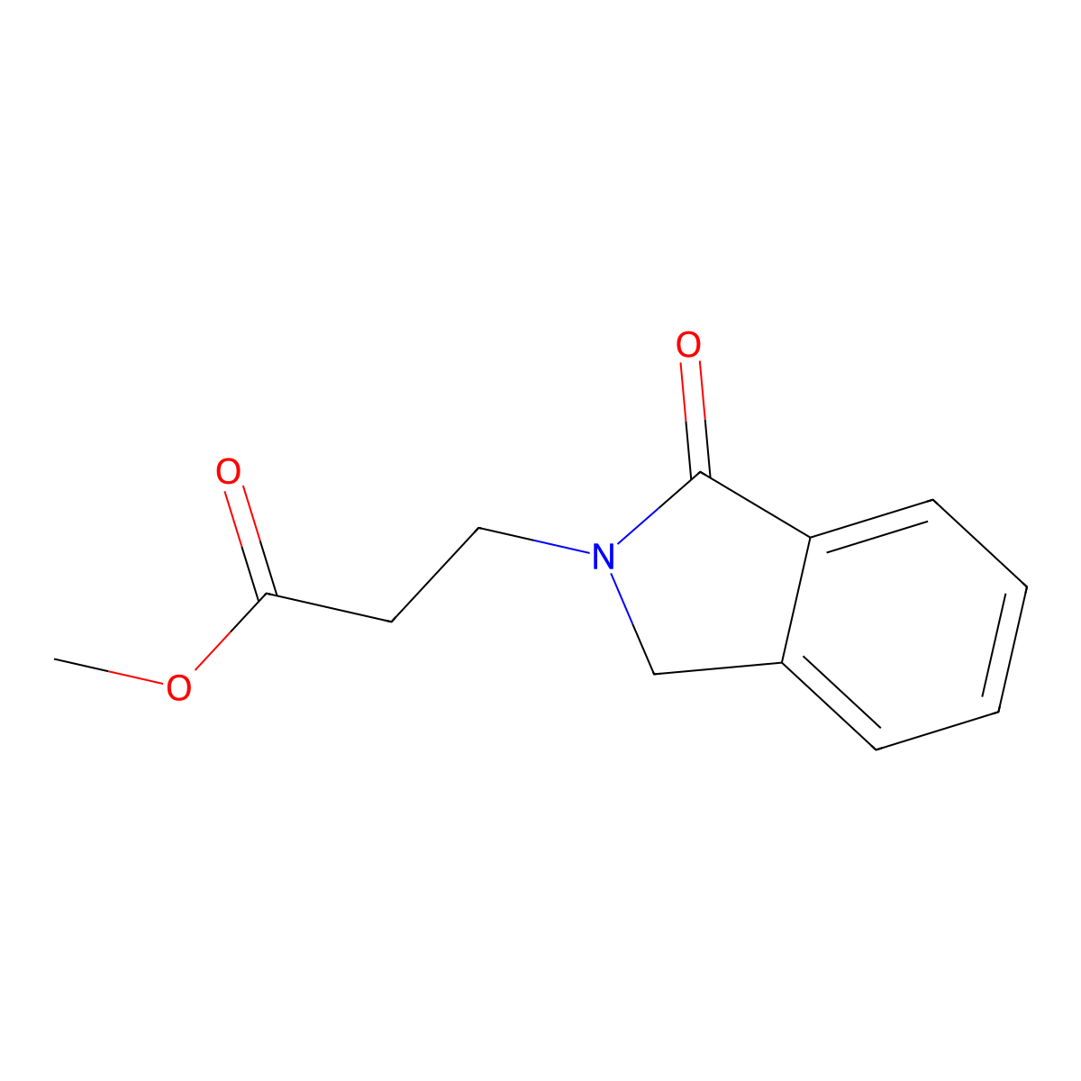 methyl 3-(1-oxo-1,3-dihydro-2H-isoindol-2-yl)propanoate molecular structure, CAS 22011-01-4