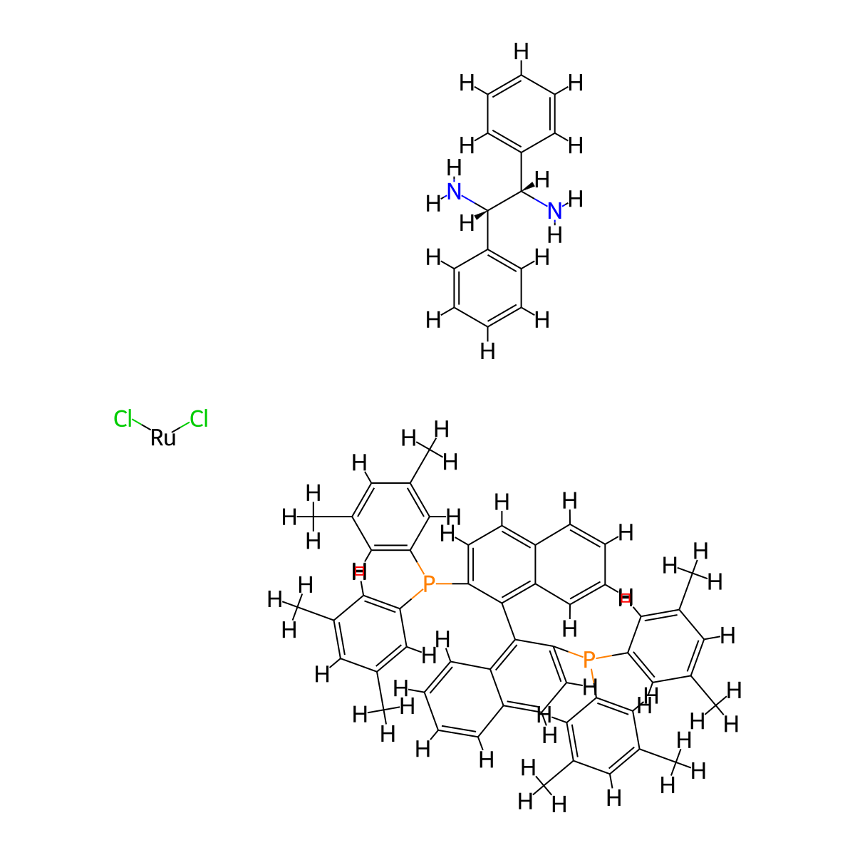 Rucl2[(S)-xylbinap][(S,S)-dpen] molecular structure, CAS 220114-03-4