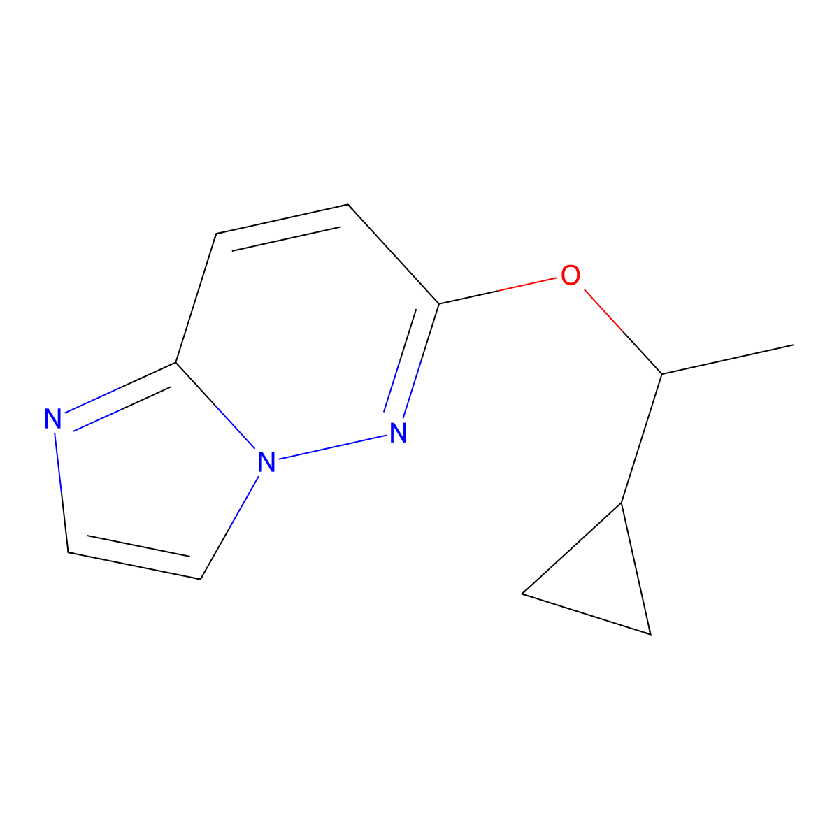 6-(1-Cyclopropylethoxy)imidazo[1,2-b]pyridazine molecular structure, CAS 2201163-02-0