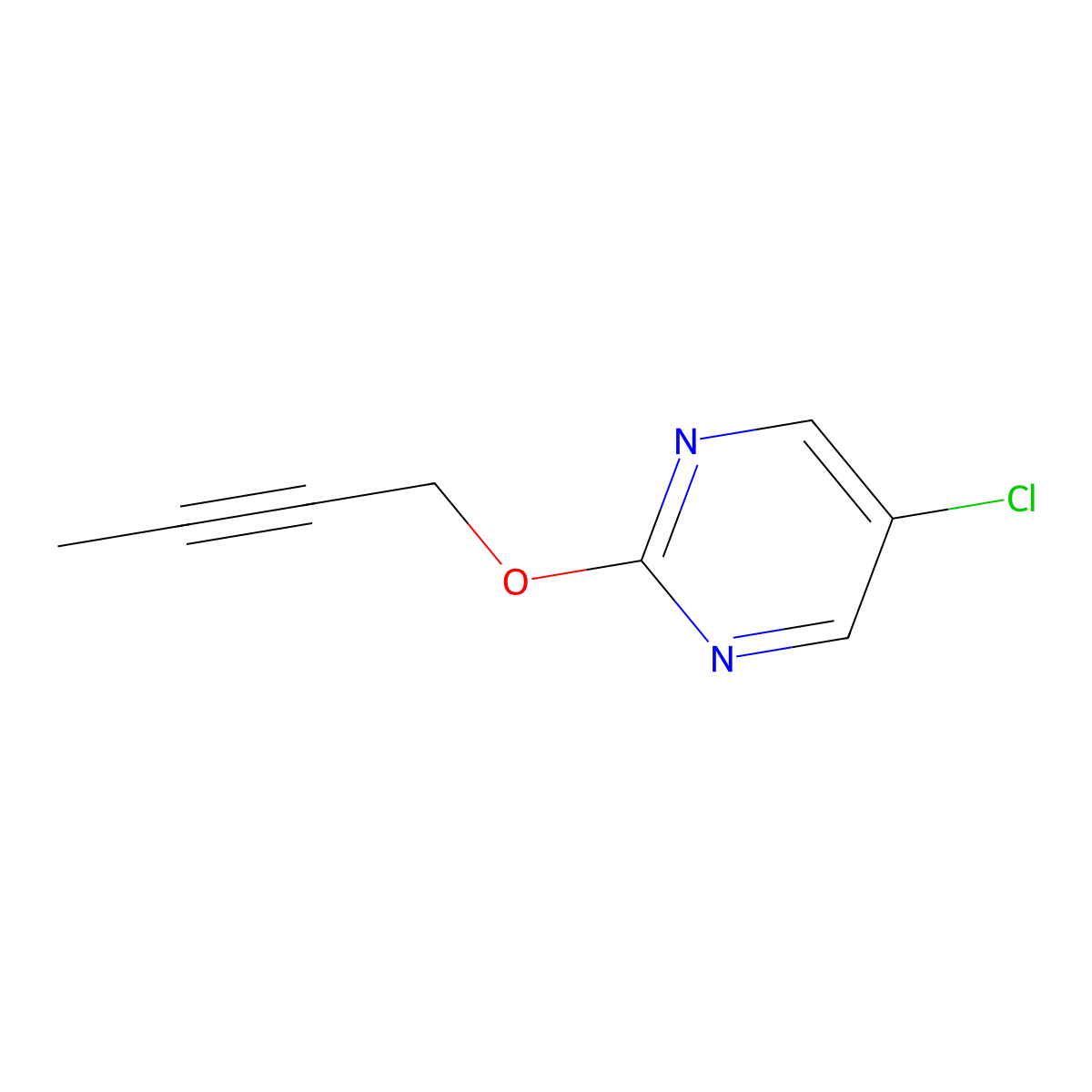 2-(But-2-yn-1-yloxy)-5-chloropyrimidine molecular structure, CAS 2201163-33-7