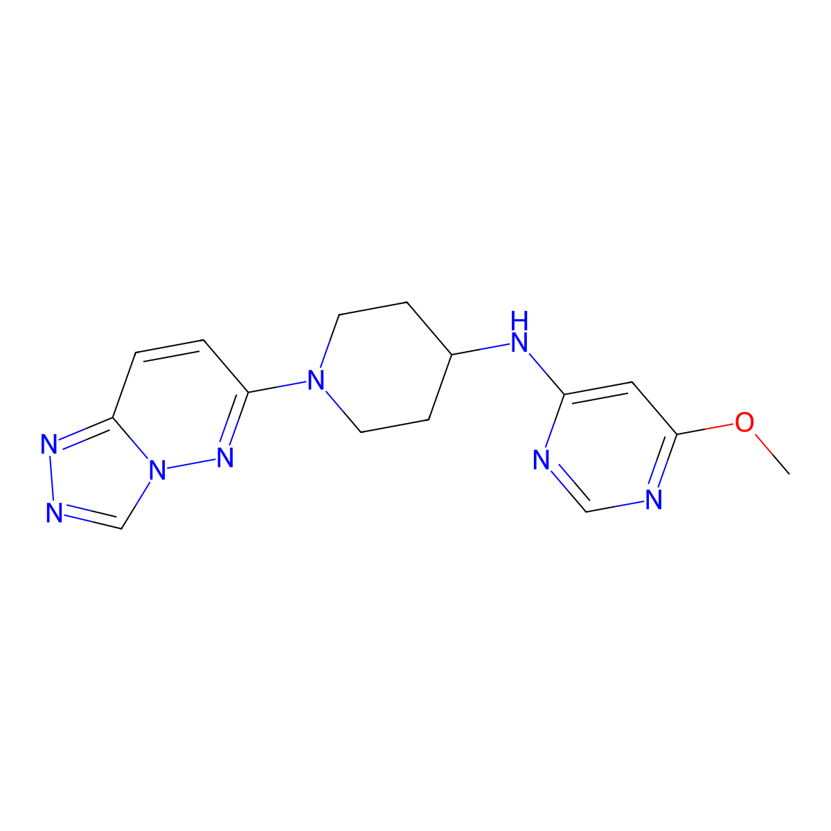6-methoxy-N-(1-{[1,2,4]triazolo[4,3-b]pyridazin-6-yl}piperidin-4-yl)pyrimidin-4-amine molecular structure, CAS 2201174-64-1