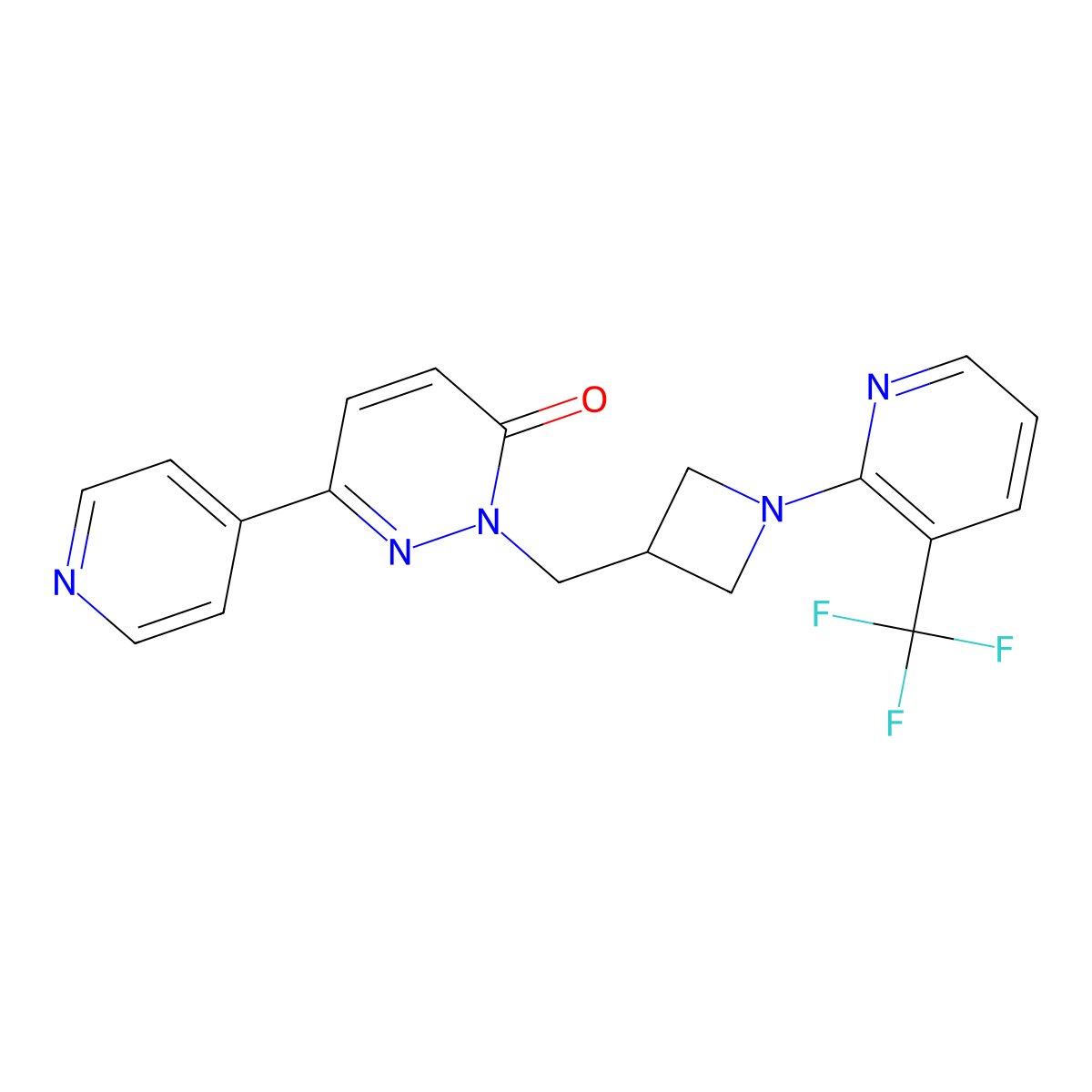 6-(Pyridin-4-yl)-2-({1-[3-(trifluoromethyl)pyridin-2-yl]azetidin-3-yl}methyl)-2,3-dihydropyridazin-3-one molecular structure, CAS 2201204-62-6