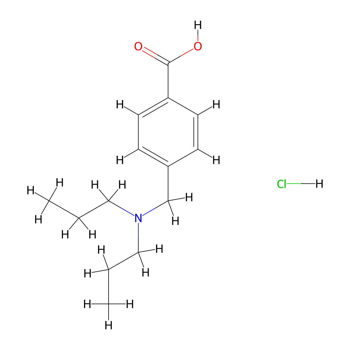 4-[(Dipropylamino)methyl]benzoic acid hydrochloride molecular structure, CAS 220122-27-0