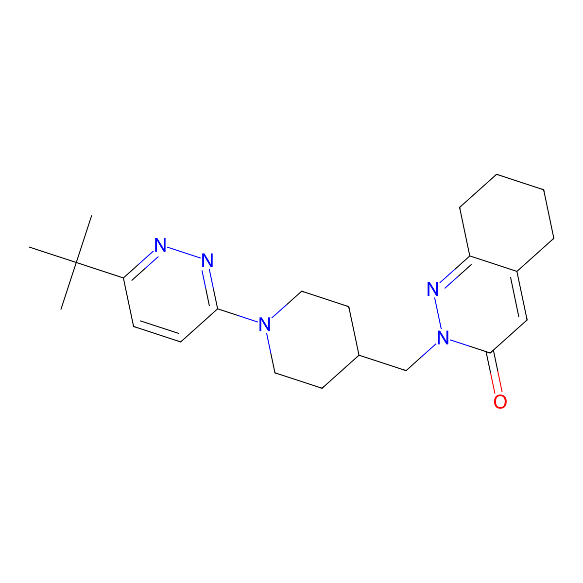 2-{[1-(6-Tert-butylpyridazin-3-yl)piperidin-4-yl]methyl}-2,3,5,6,7,8-hexahydrocinnolin-3-one molecular structure, CAS 2201244-02-0