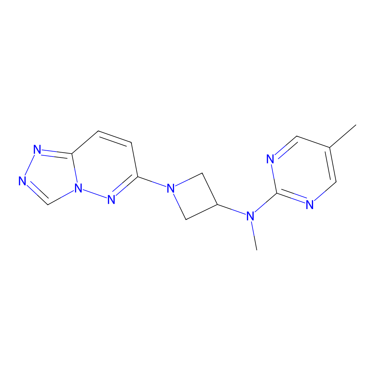 N,5-dimethyl-N-(1-{[1,2,4]triazolo[4,3-b]pyridazin-6-yl}azetidin-3-yl)pyrimidin-2-amine molecular structure, CAS 2201249-59-2
