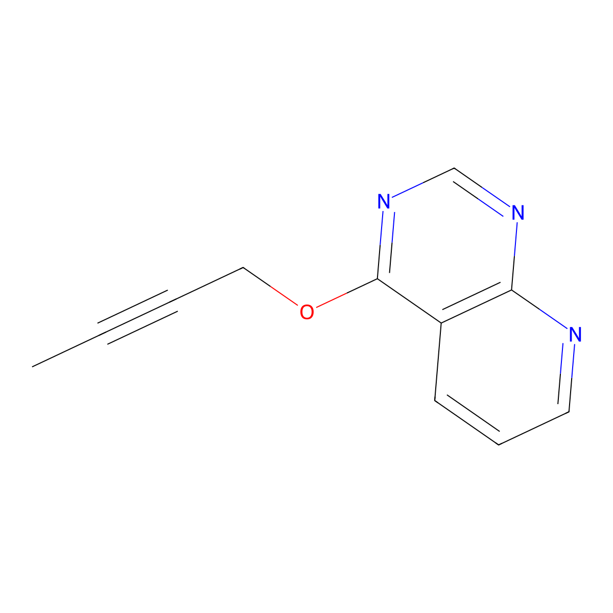 4-(But-2-yn-1-yloxy)pyrido[2,3-d]pyrimidine molecular structure, CAS 2201255-94-7