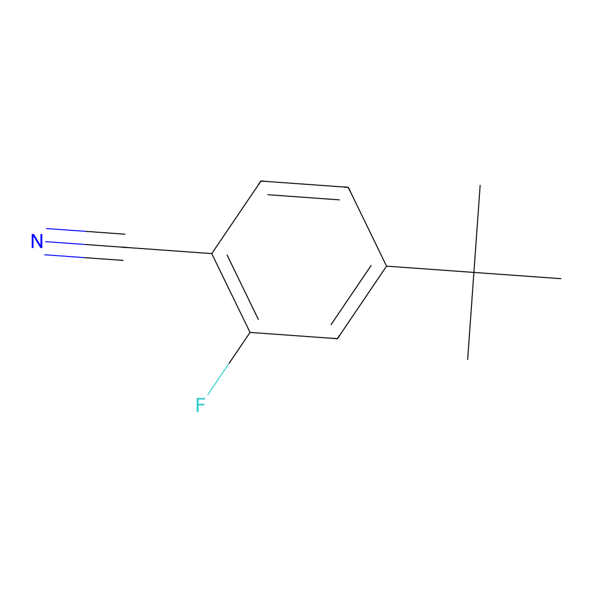 4-Tert-butyl-2-fluorobenzonitrile molecular structure, CAS 220126-03-4