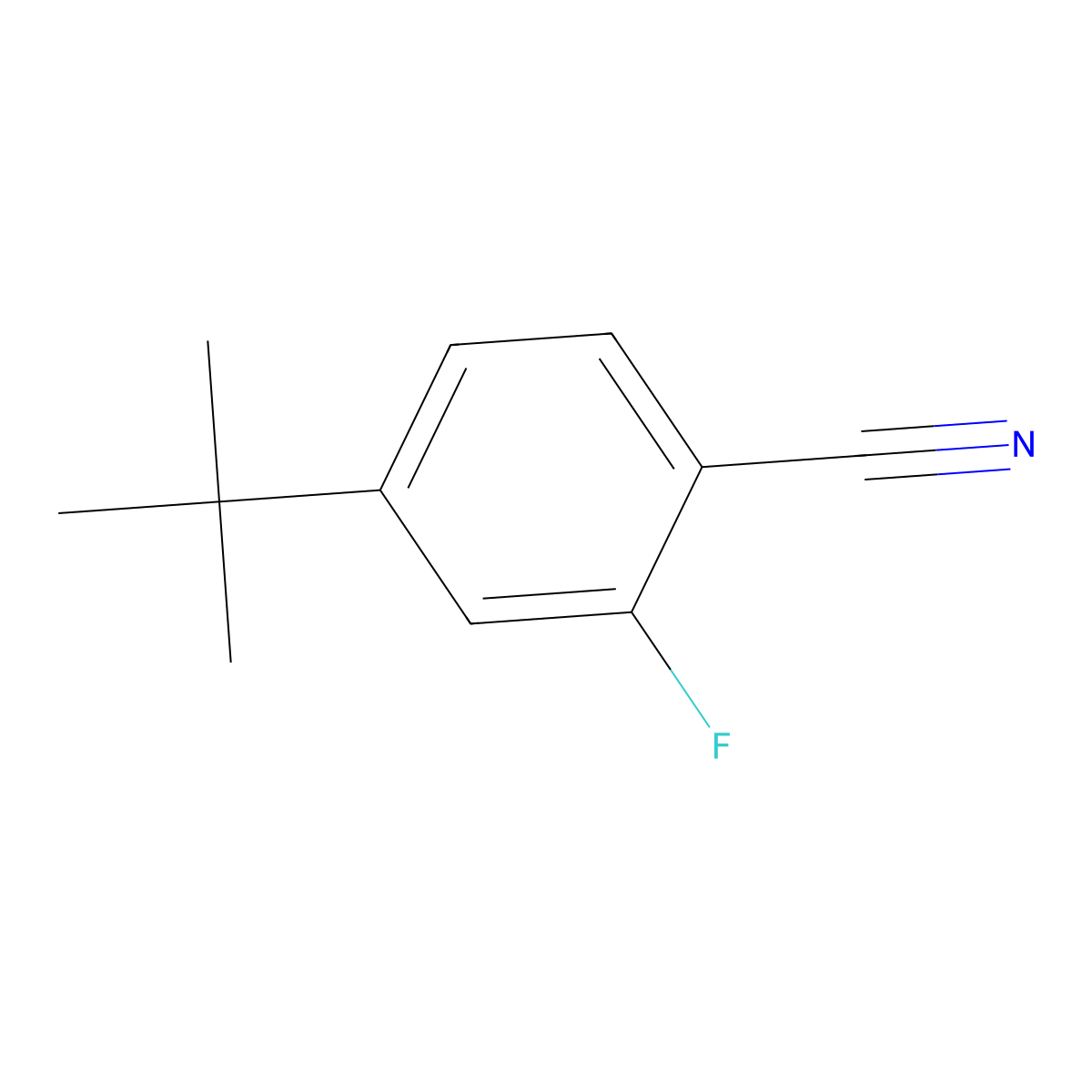 4-Tert-butyl-2-fluorobenzonitrile molecular structure, CAS 220126-03-4