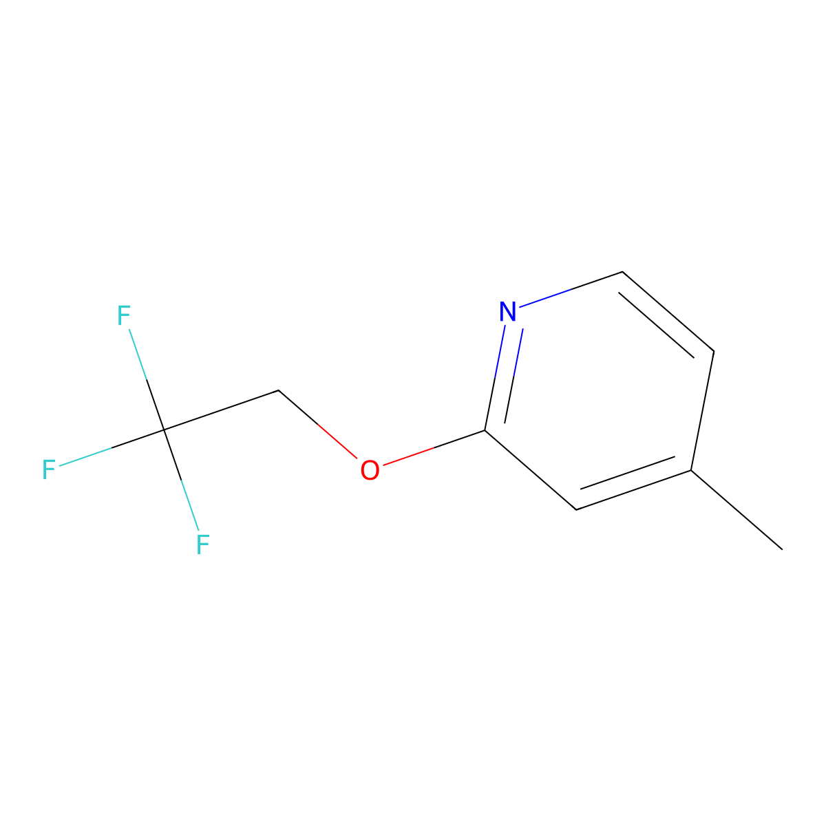 4-Methyl-2-(2,2,2-trifluoroethoxy)pyridine molecular structure, CAS 2201279-97-0