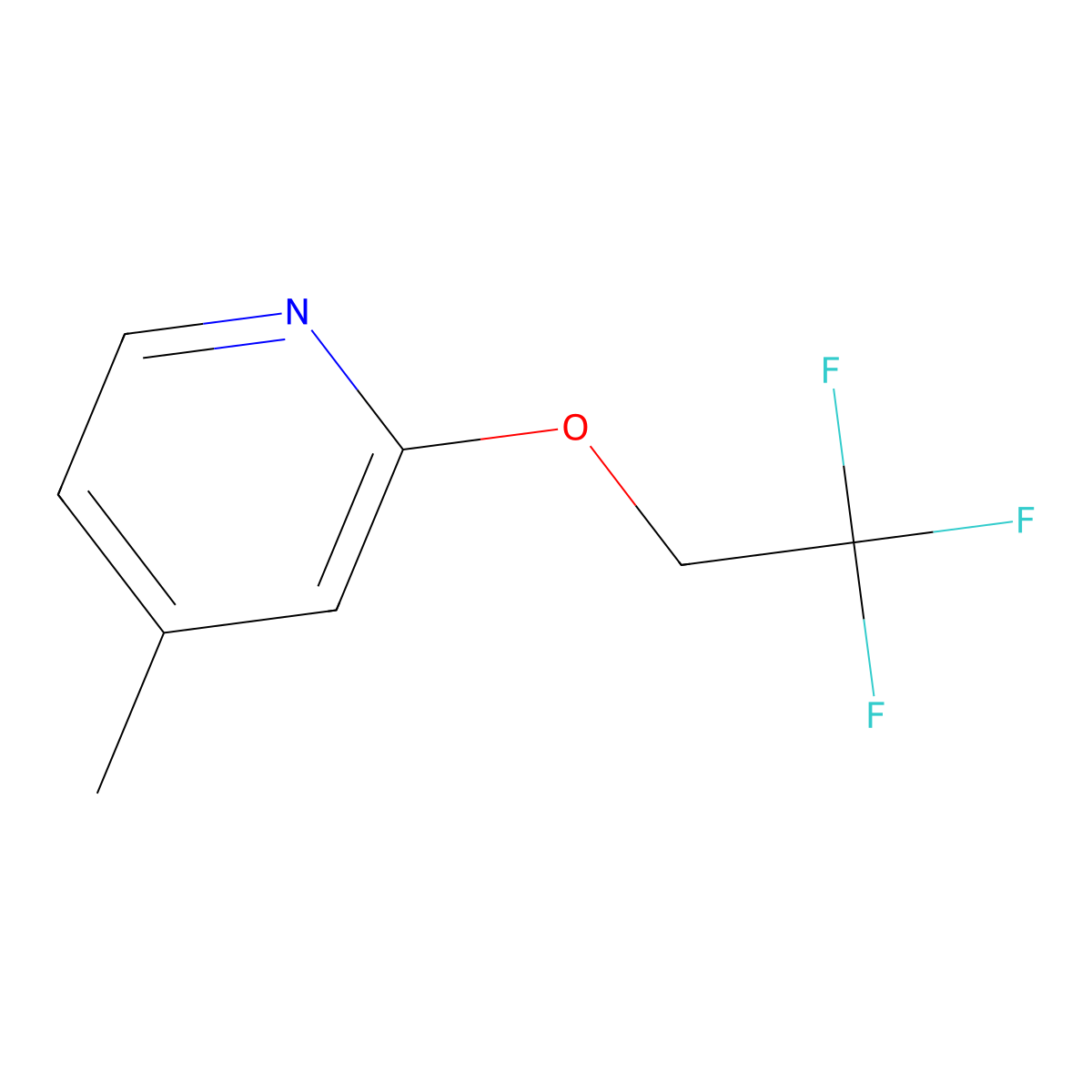 4-Methyl-2-(2,2,2-trifluoroethoxy)pyridine molecular structure, CAS 2201279-97-0