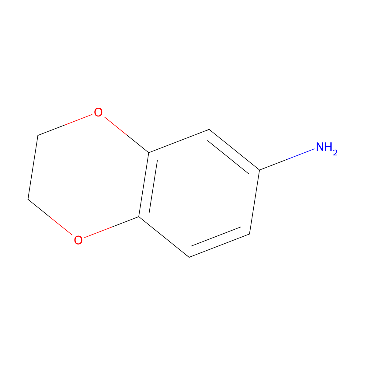 1,4-Benzodioxan-6-ylamine molecular structure, CAS 22013-33-8