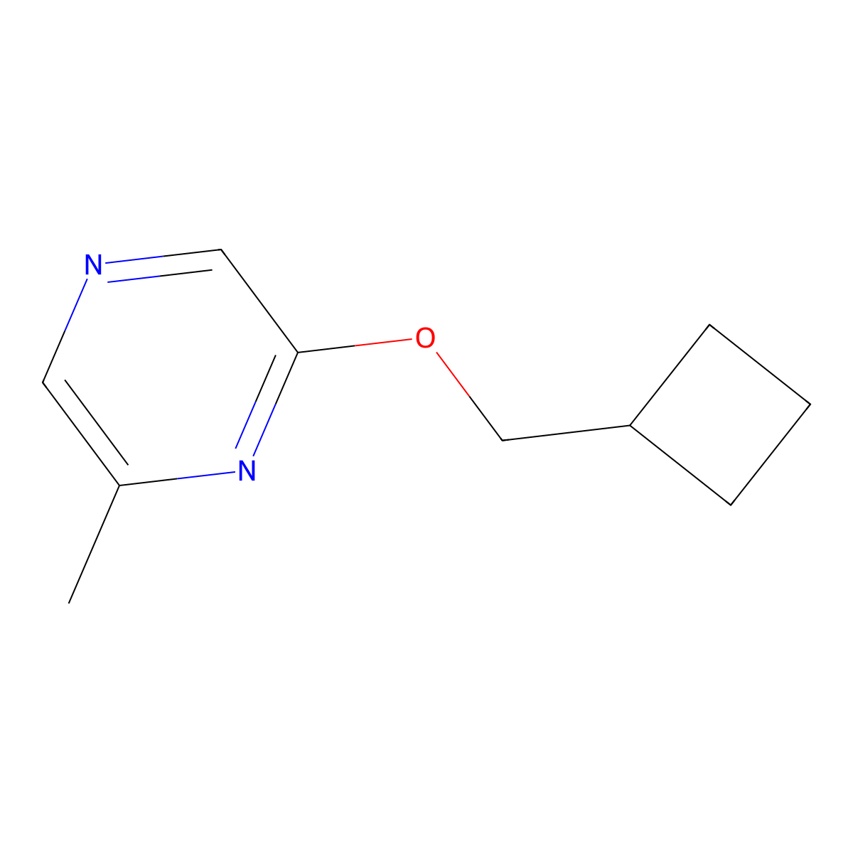 2-(Cyclobutylmethoxy)-6-methylpyrazine molecular structure, CAS 2201316-44-9