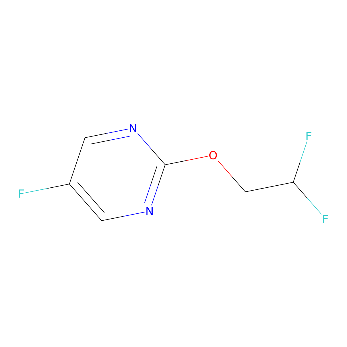 2-(2,2-Difluoroethoxy)-5-fluoropyrimidine molecular structure, CAS 2201316-59-6