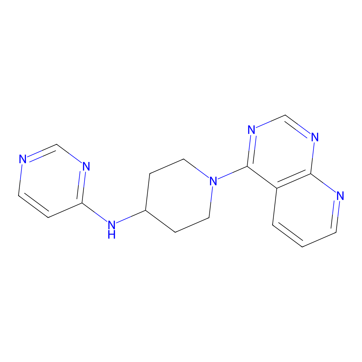 N-(1-{pyrido[2,3-d]pyrimidin-4-yl}piperidin-4-yl)pyrimidin-4-amine molecular structure, CAS 2201321-94-8