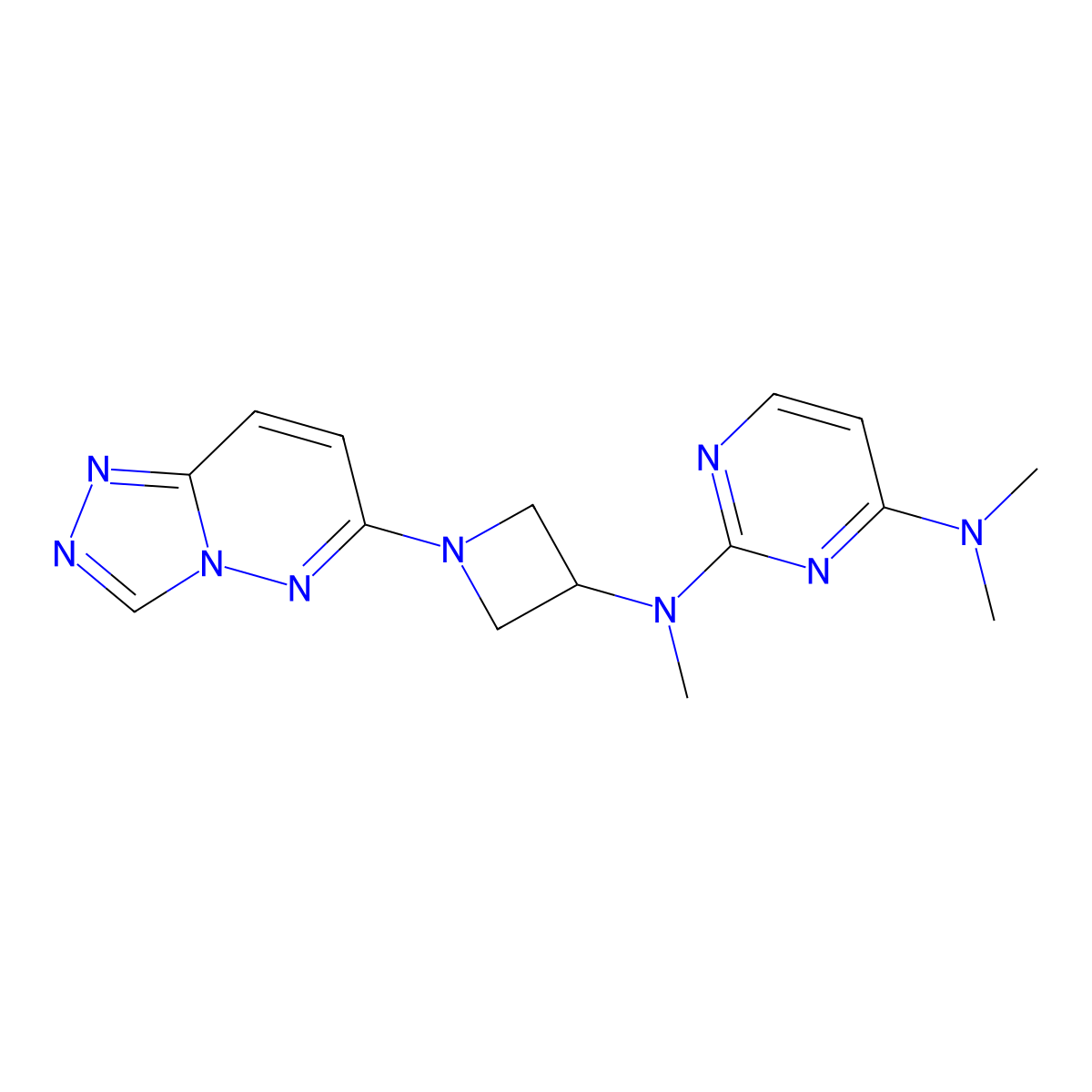 N2,N4,N4-trimethyl-N2-(1-{[1,2,4]triazolo[4,3-b]pyridazin-6-yl}azetidin-3-yl)pyrimidine-2,4-diamine molecular structure, CAS 2201322-55-4