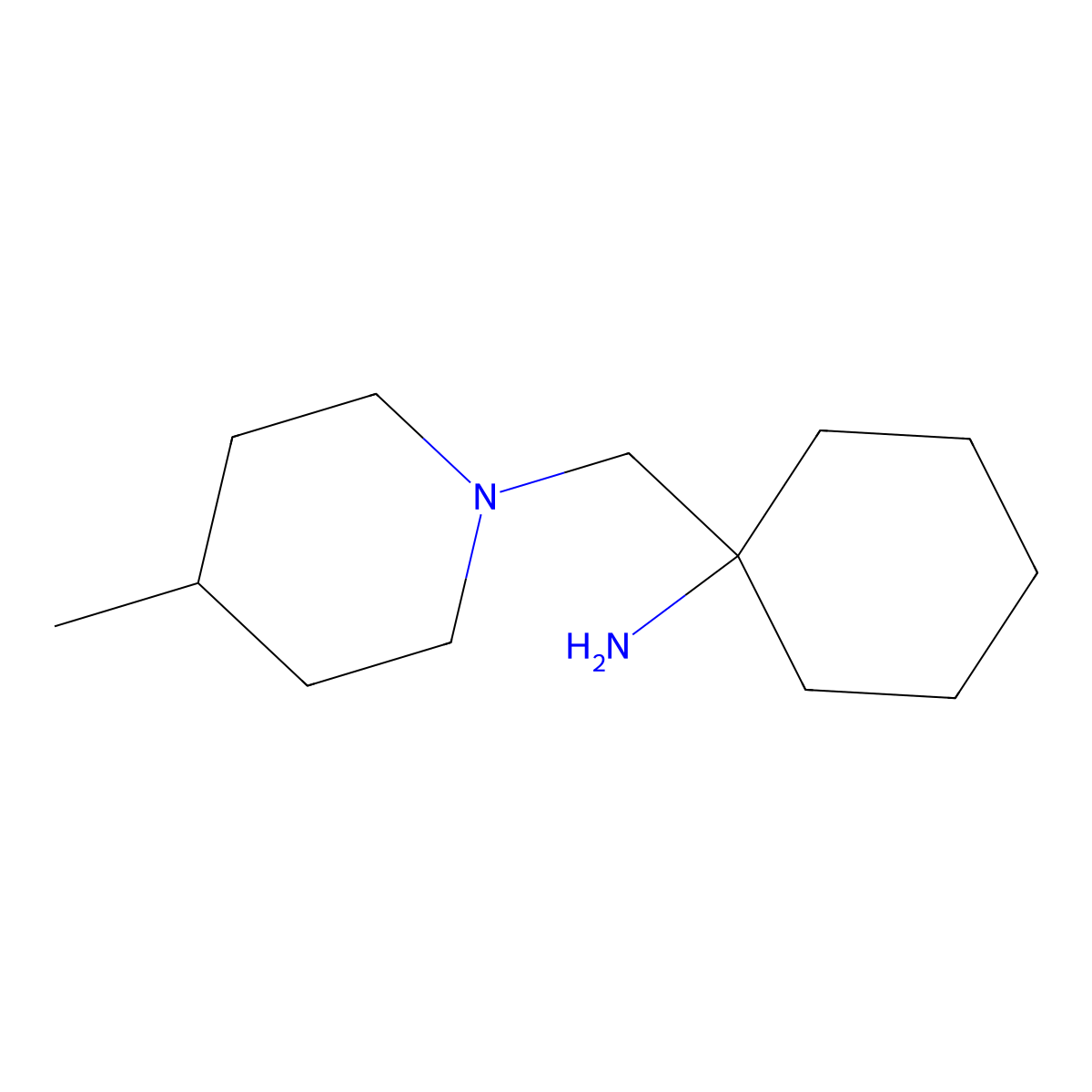 1-(4-Methyl-piperidin-1-ylmethyl)-cyclohexylamine molecular structure, CAS 220137-80-4